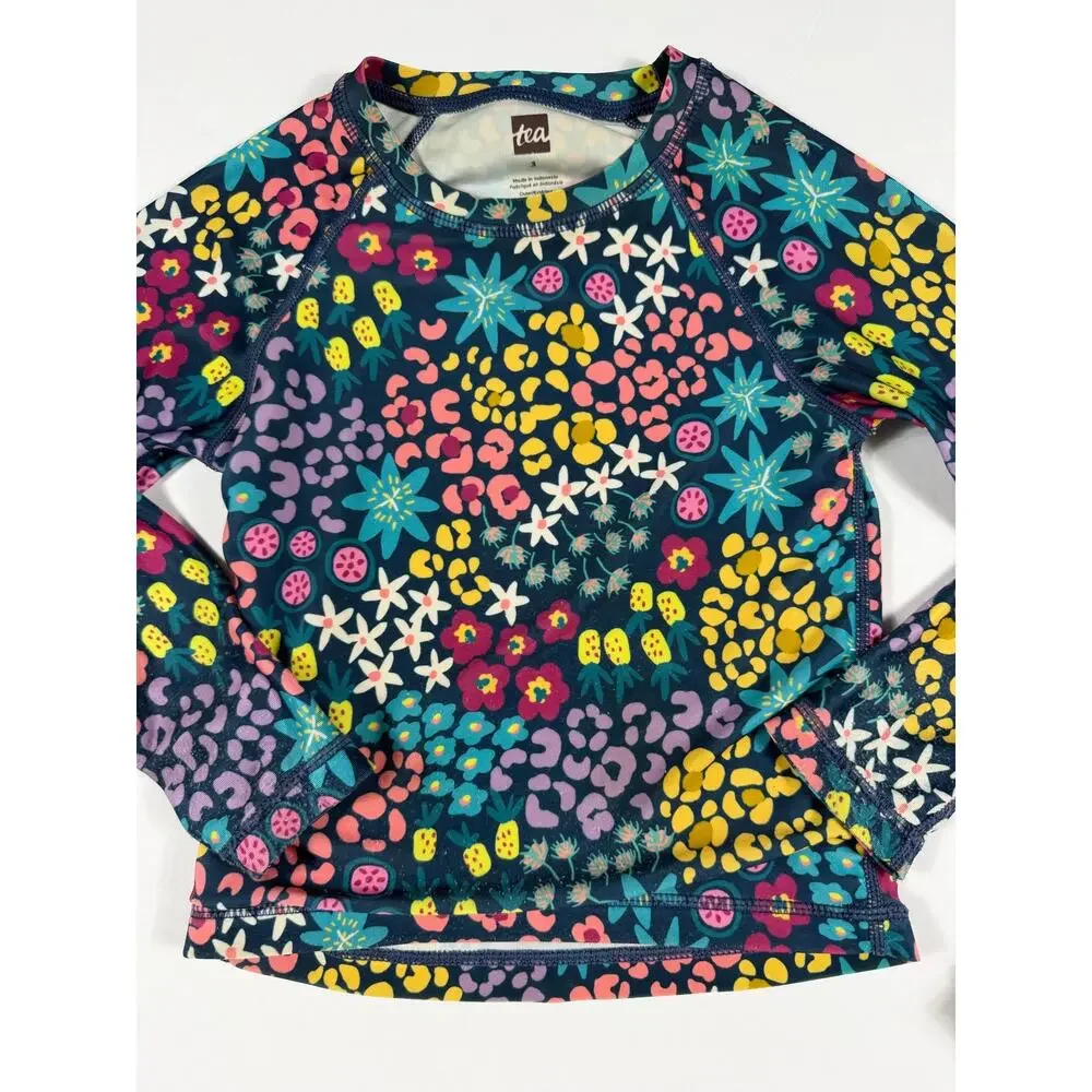 Tea Collection Floral Rash Guard Swim Bundle Size 3